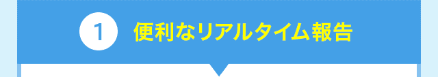 便利なリアルタイム報告