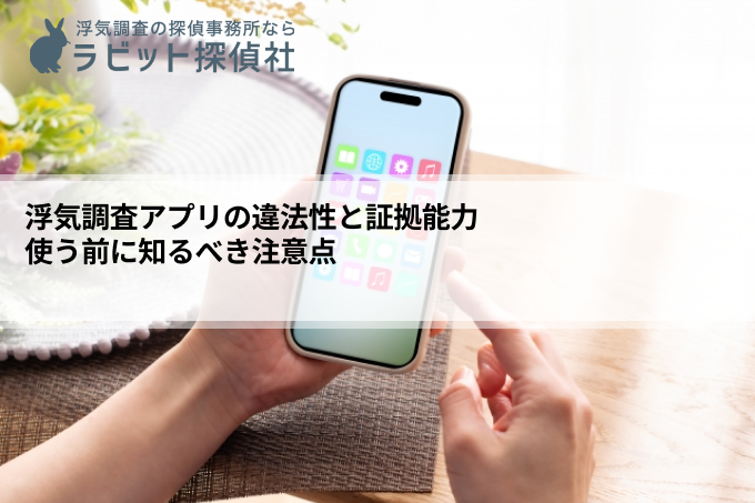 浮気調査アプリの違法性と証拠能力｜使う前に知るべき注意点