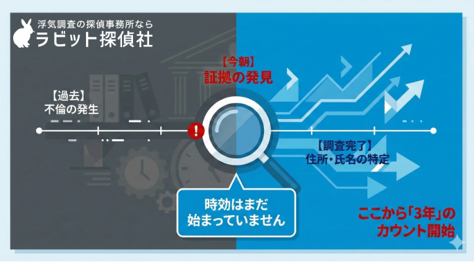 時効が始まるタイミングについて解説した図