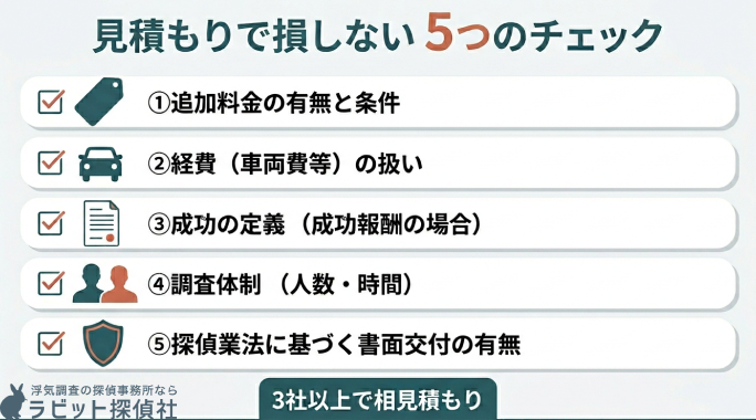 見積もりで損をしないための5つのチェックポイント