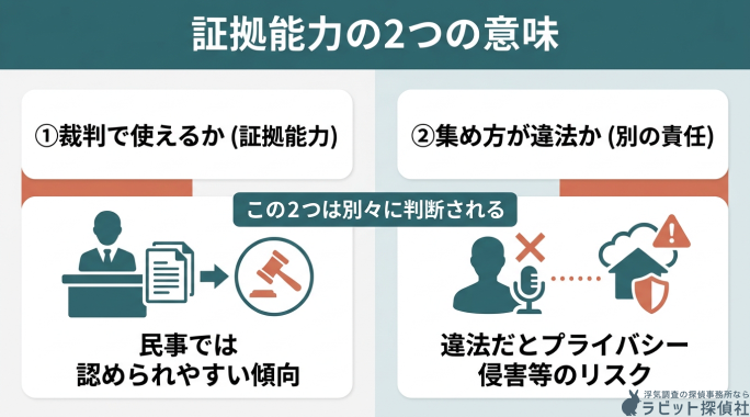 証拠能力の2つの意味