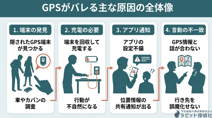 GPSがバレる主な原因の全体像