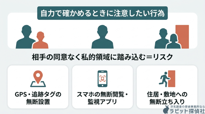 自力で確かめるときに注意したい行為