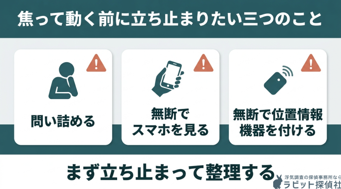 焦って動く前に立ち止まりたい三つのこと