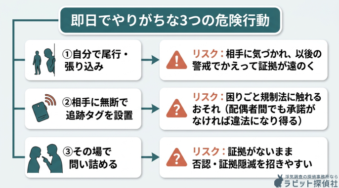 即日でやりがちな3つの危険行動