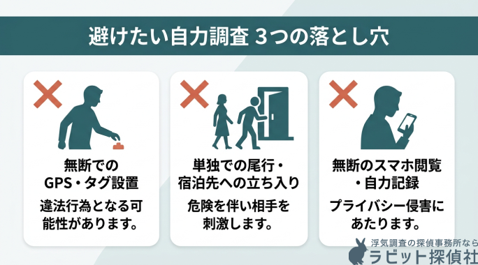 避けたい自力調査の3つの落とし穴