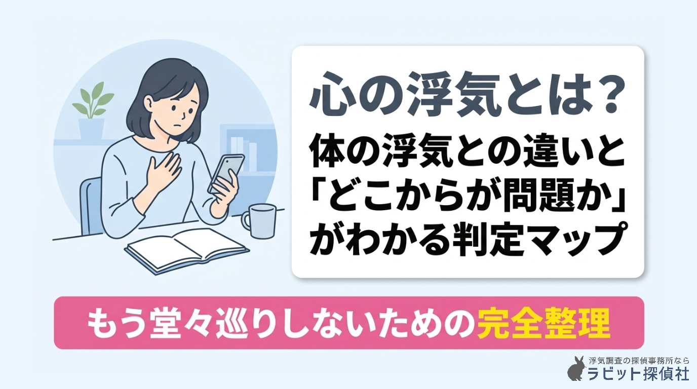 心の浮気とは？体の浮気との違いと「どこからが問題か」がわかる判定マップ｜もう堂々巡りしないための完全整理